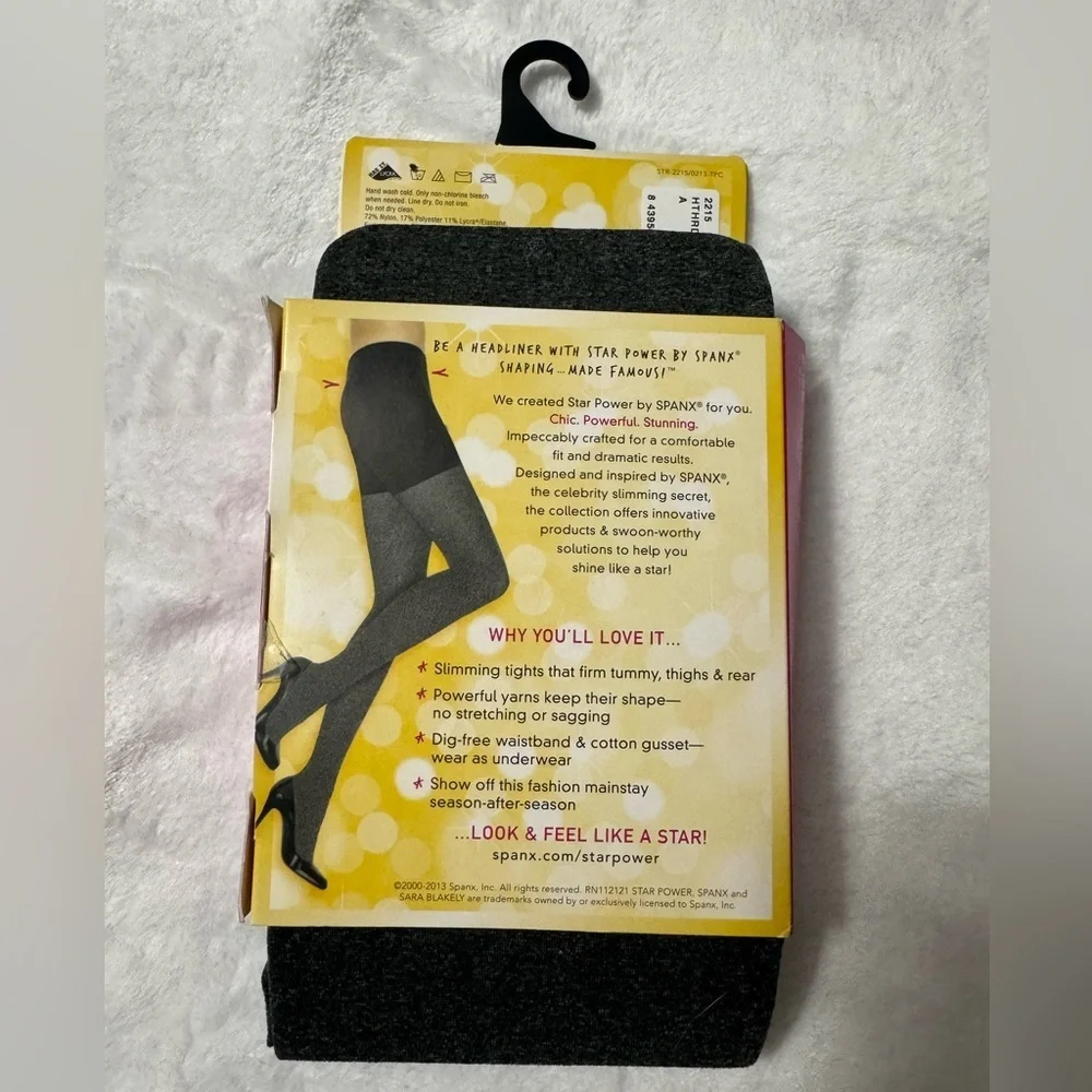 Spanx Star Power Heathered Gray Shaping Tights Size A